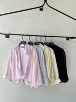 شومیز جلو پیچ شیشه ایی کد ۰۳۵🌸 - Image 2
