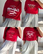 🍓تیشرت قرمز پینترستی🍓